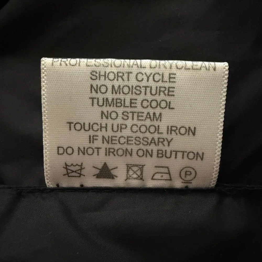 Tory Burch Black Quilted Puffer Vest Gold Logo Snap Button Preppy Luxury Large L